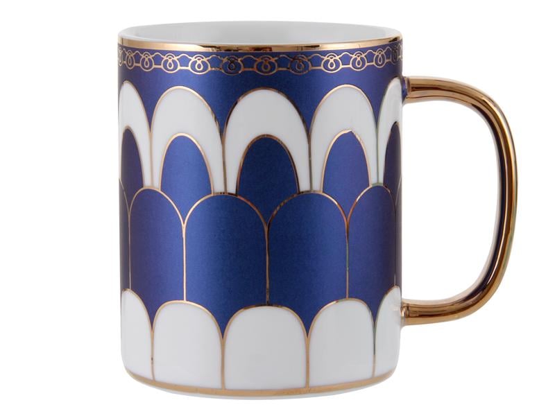 Чашка фарфоровая Lefard узор-2 330 мл Синий (925-005)