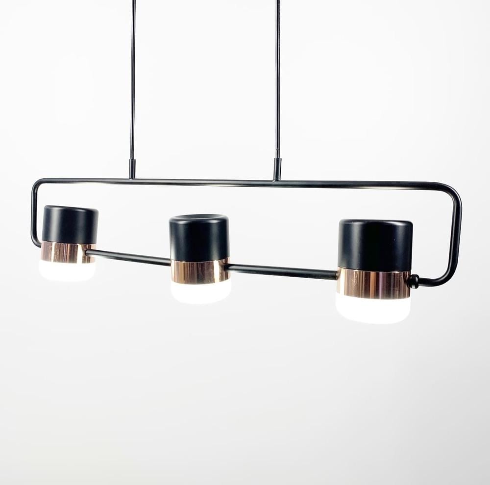 Светильник подвесной SEED на 3 плафона 65х12 см (H 9805/3 BK)