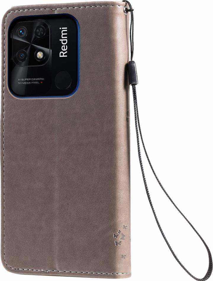 Чехол книжка Xiaomi Redmi 10C Кот и Дерево Grey (30495-33) - фото 2 Чехол книжка Xiaomi Redmi 10C Кот и Дерево Grey (30495-33) - фото 2