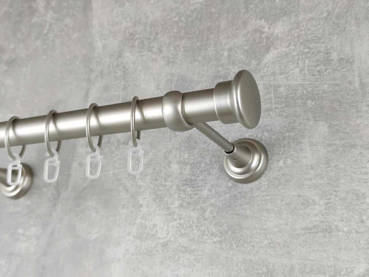 Карниз MStyle металлический для штор однорядный Дуо 25 мм гладкий 160 см Сатин (5013203)