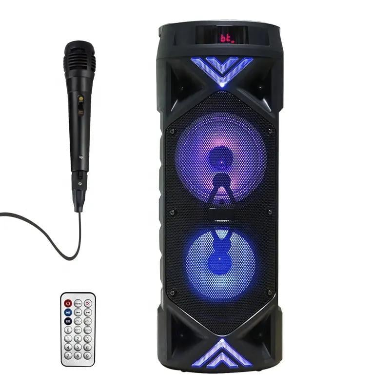 Портативная акустическая система Winso ZQS6201В RGB с микрофоном и пультом 2х6,5" 30W (193b3a6f)