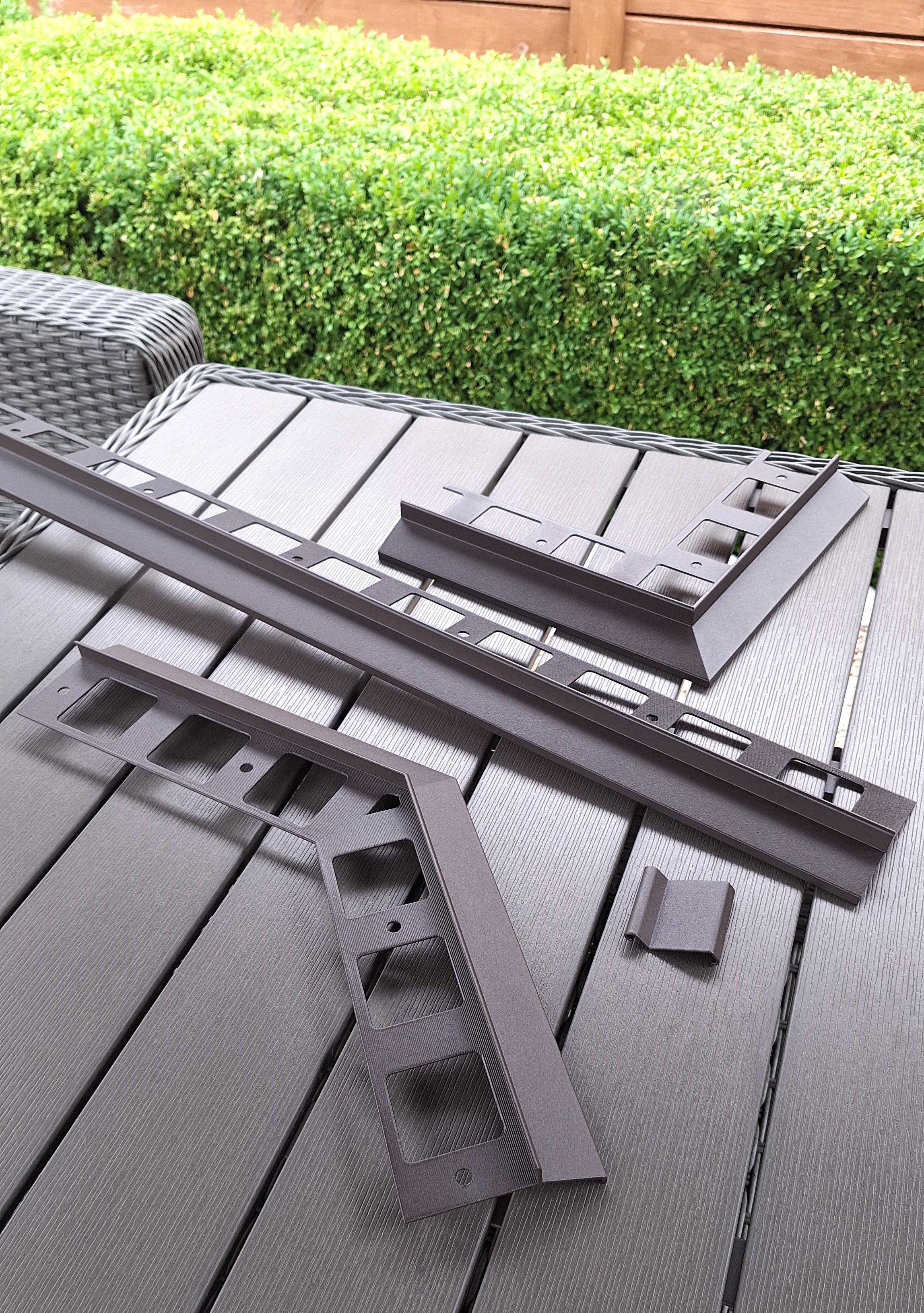 Алюмінієвий капельник відлив MAXI під плитку для відкритого балкона/тераси 2 м матовий Коричневий (choco-pural) - фото 4 Алюмінієвий капельник відлив MAXI під плитку для відкритого балкона/тераси 2 м матовий Коричневий (choco-pural) - фото 4