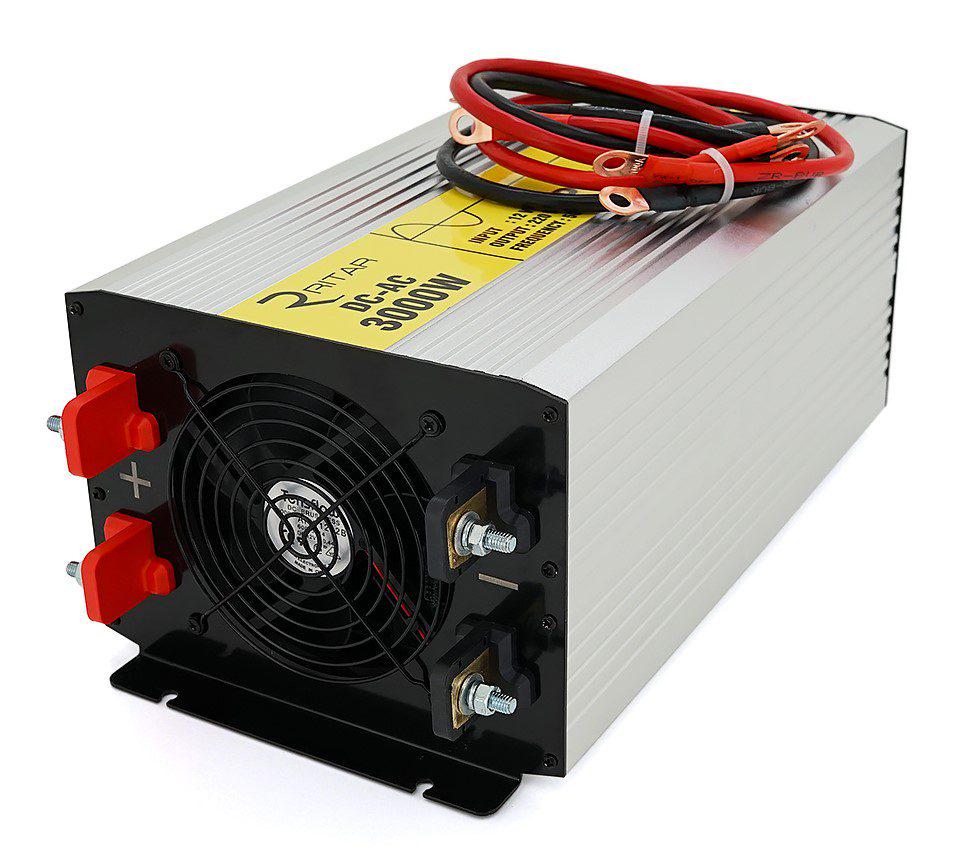 Инвертор напряжения Ritar RSC3000 12/220V с правильной синусоидой 3000 Вт клеммные провода/клемные колодки (57866) - фото 2 Инвертор напряжения Ritar RSC3000 12/220V с правильной синусоидой 3000 Вт клеммные провода/клемные колодки (57866) - фото 2