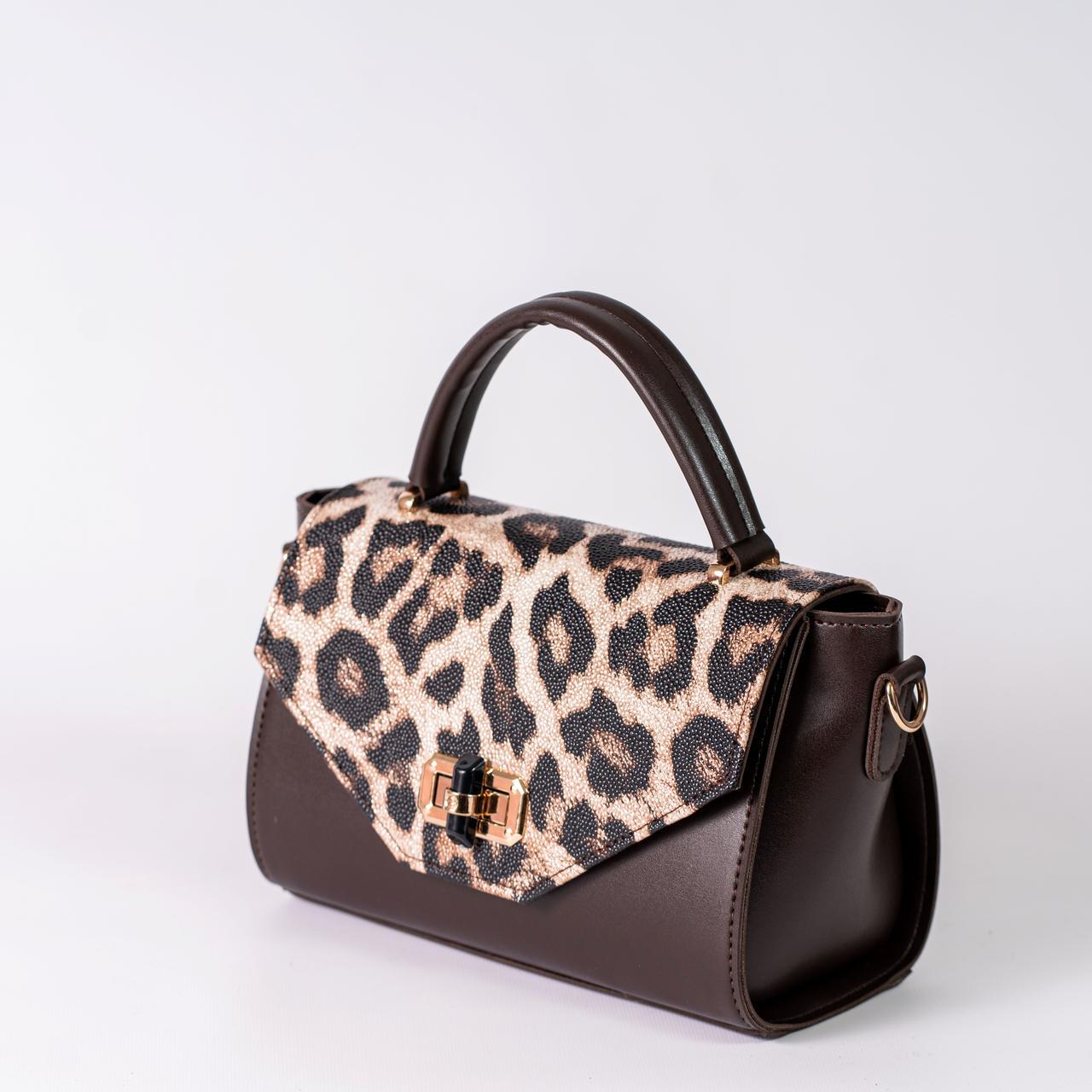 Сумка женская с клапаном леопард XENIA № 38-24 из эко-кожи Коричневый - фото 2 Сумка женская с клапаном леопард XENIA № 38-24 из эко-кожи Коричневый - фото 2