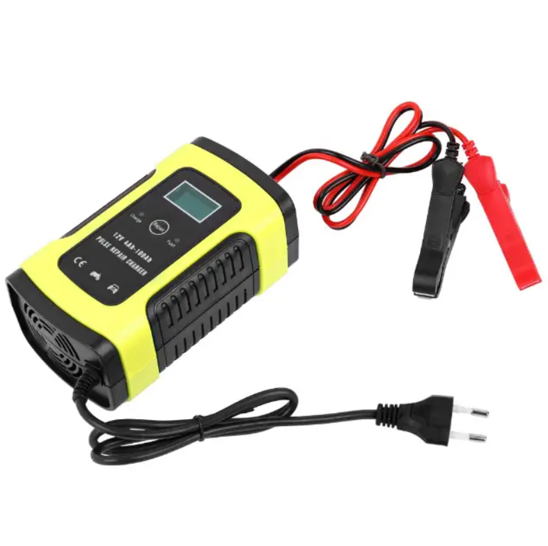 Зарядное устройство для автомобильного аккумулятора Foxsur с защитой от перенапряжения (VEN-166-Yellow)