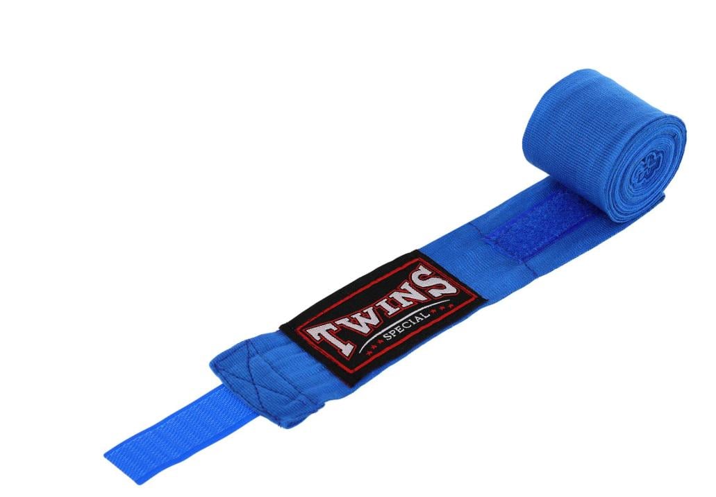 Бинти боксерські TW-005P TWINS пара бавовна з еластаном 4 м Синій