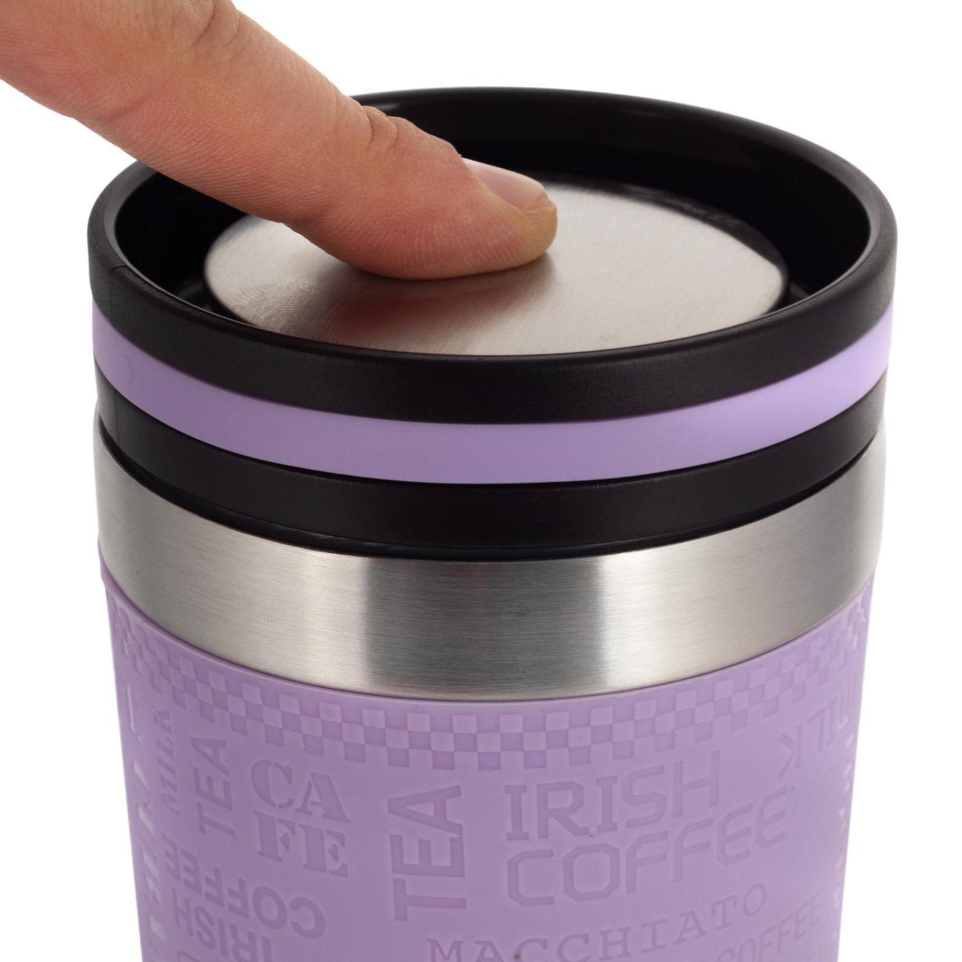 Термокружка Kamille из нержавеющей стали с TRP вставкой 380 мл Лиловый (2156) - фото 4 Термокружка Kamille из нержавеющей стали с TRP вставкой 380 мл Лиловый (2156) - фото 4