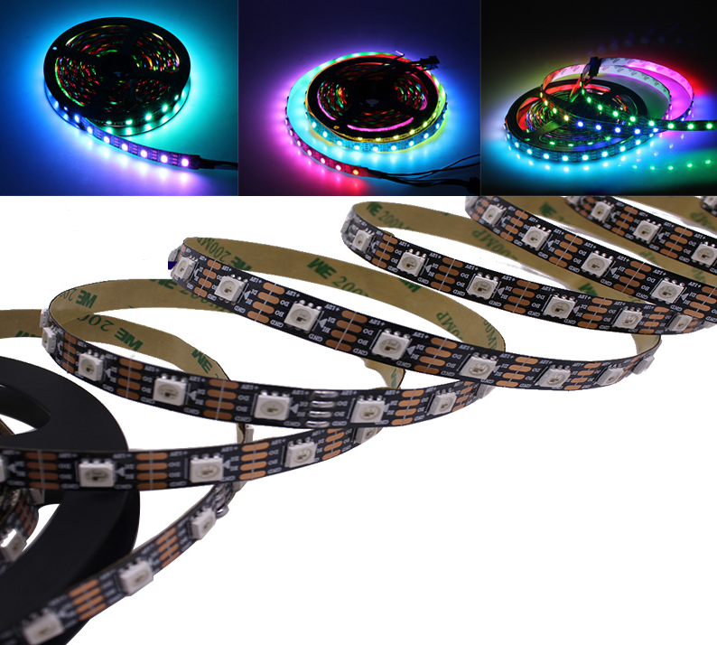 Світлодіодна стрічка адресна WS2815 RGB 5050 12V 60 світлодіодів (28202) - фото 3