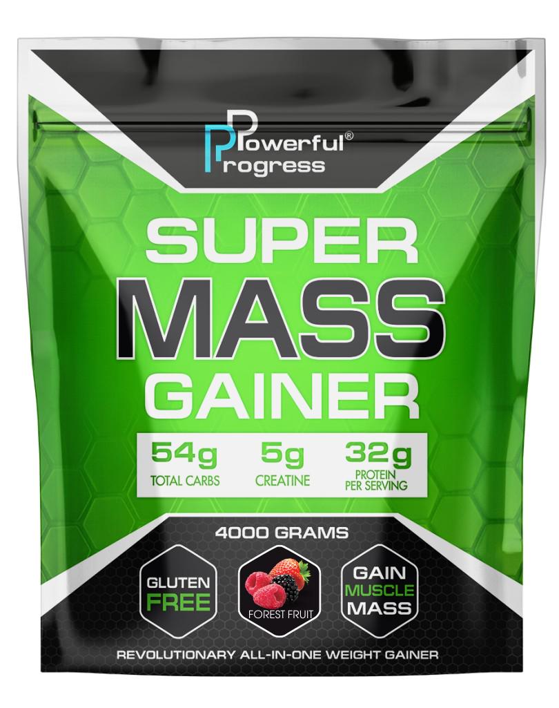 Гейнер високобілковий Powerful Progress Super Mass Gainer 4 кг Лісові ягоди (06772-07)