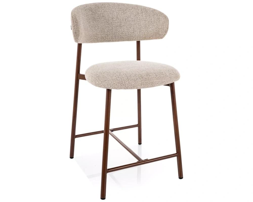 Полубарный кухонный стул Signal Elton H-2 Noelle Бежевый/Орех