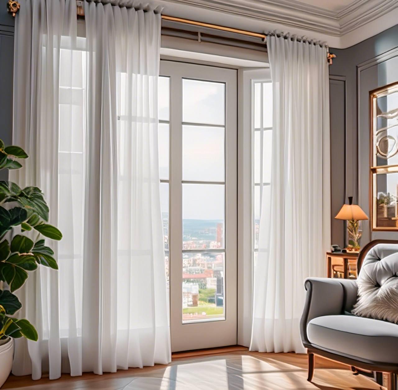 Тюль для гостиной Нежность 300x275 см Белый вуаль (0114)