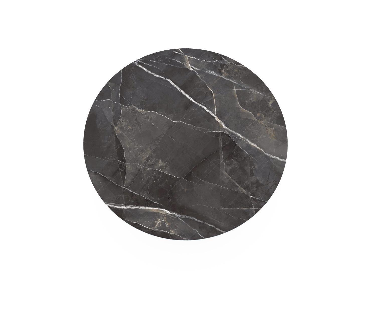 Обеденный стол Midj Infinity Cristal Ceramica 100 см Calacatta Black (T0190D10) - фото 3 Обеденный стол Midj Infinity Cristal Ceramica 100 см Calacatta Black (T0190D10) - фото 3