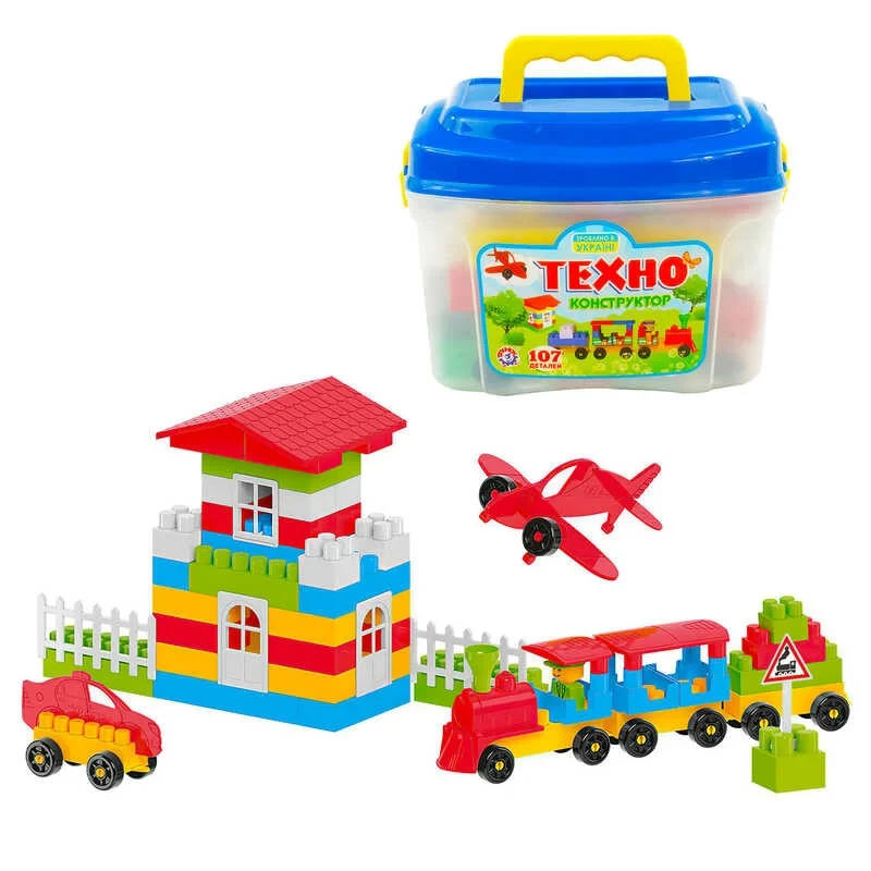 Конструктор Technok Toys 3640 в чемодане 107 деталей (2225591463) - фото 1