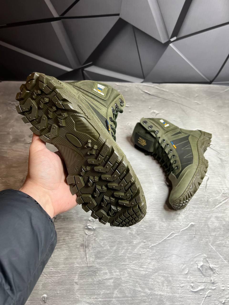 Берці чоловічі із натурального нубука/кордури демісезонні р. 41 Хакі - фото 5 Берці чоловічі із натурального нубука/кордури демісезонні р. 41 Хакі - фото 5