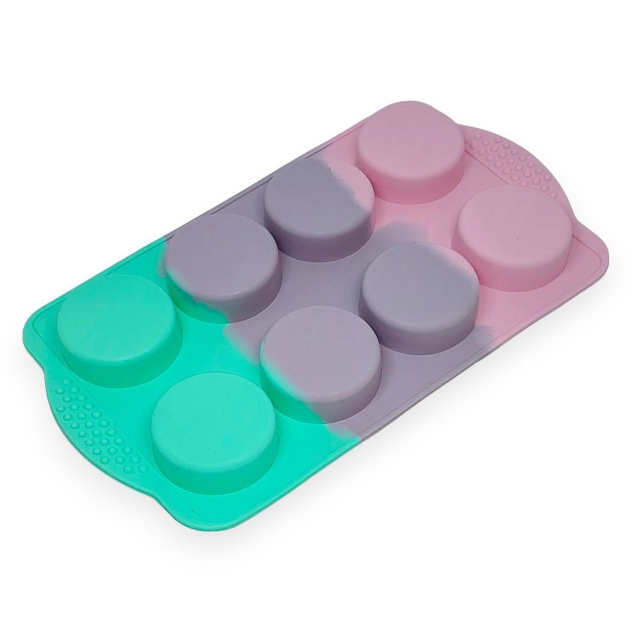 Форма силиконовая Стаканы 8в1 для евродесертов и минибисквитов Разноцветный (205091)