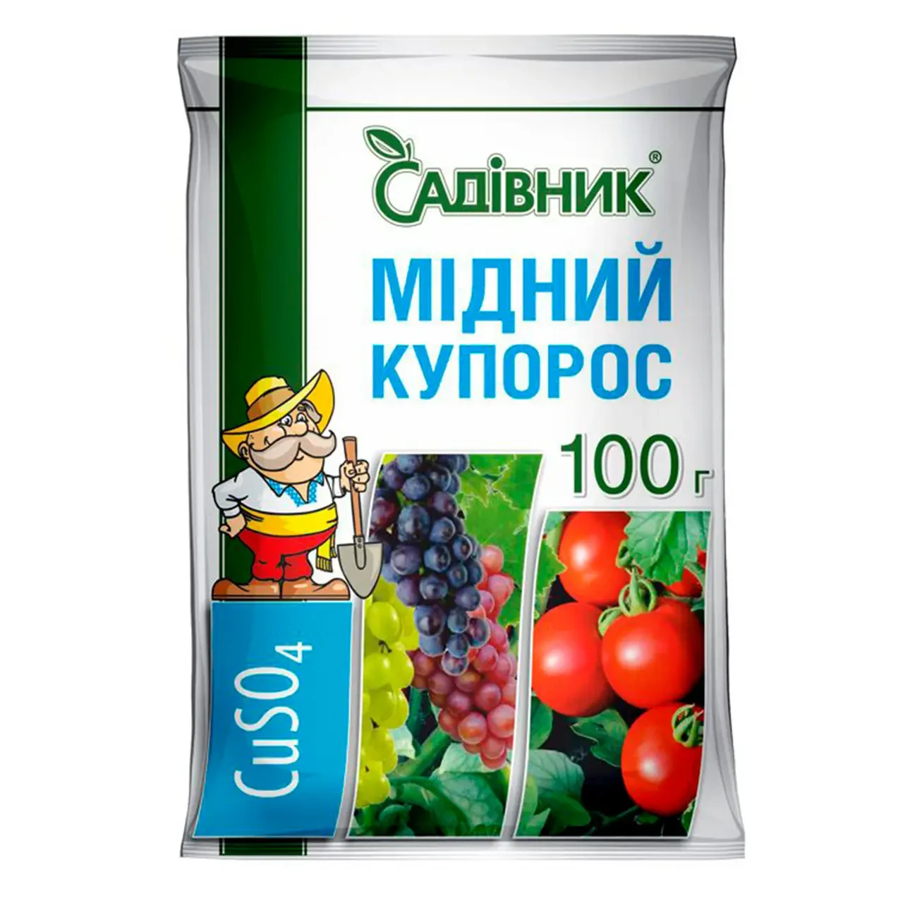 Фунгіцид Мідний купорос Садівник для обробки дерев кущів овочів 100 г (1640329949) - фото 1