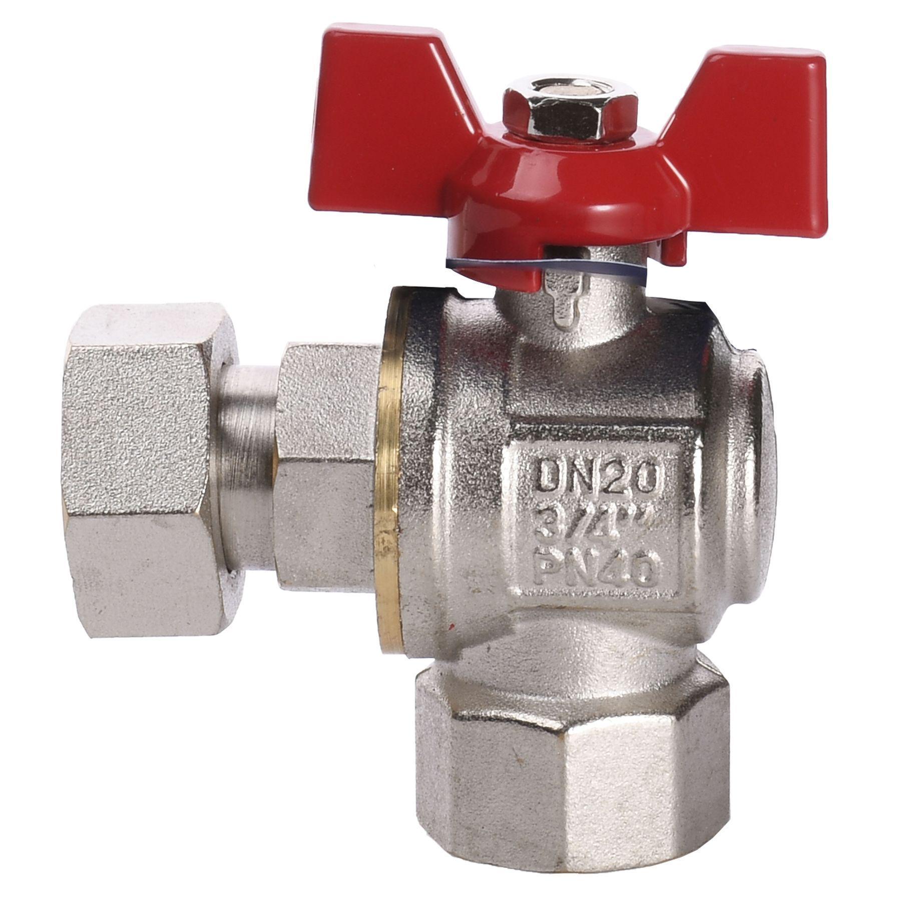Кран шаровый угловой Solomon ВВ PN40 160401 с накидной гайкой 3/4" (000012105) Кран шаровый угловой Solomon ВВ PN40 160401 с накидной гайкой 3/4" (000012105)