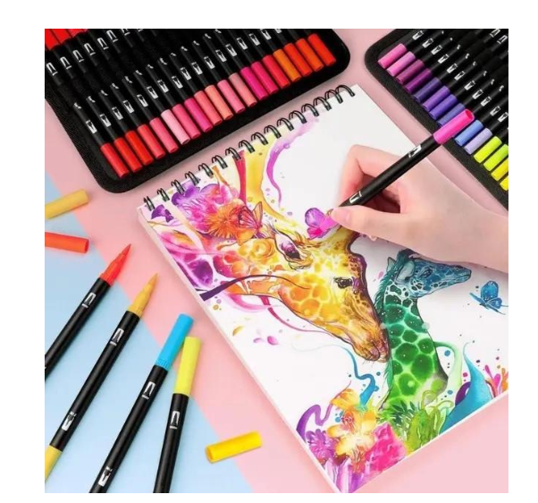 Маркеры акварельные двусторонние Finecolour Sketch 60 шт. (23457055201_389) - фото 3