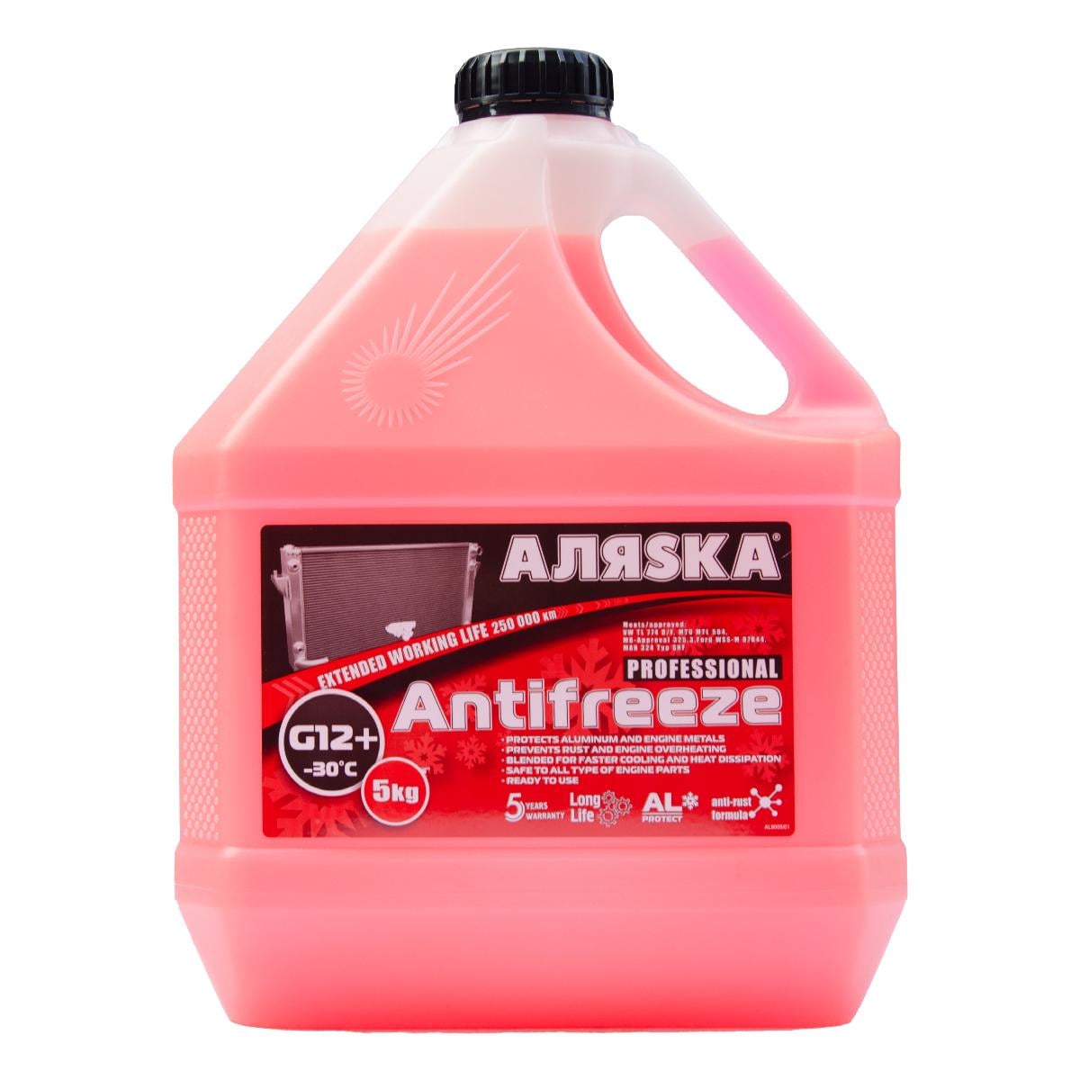 Антифриз Аляска 9005 G12 -30° 5 л Красный (156943)