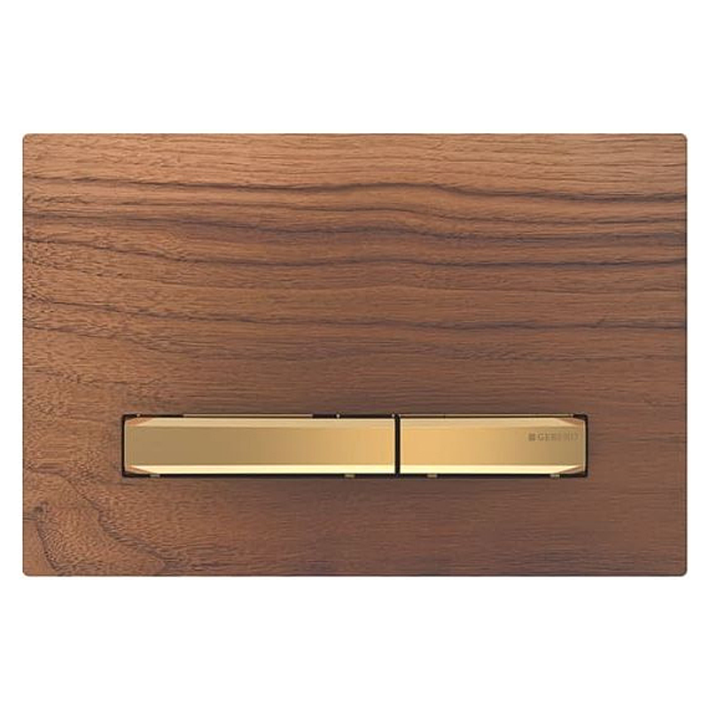 Кнопка смыва Geberit Sigma50 Черный орех/Латунь (115.672.JX.2)