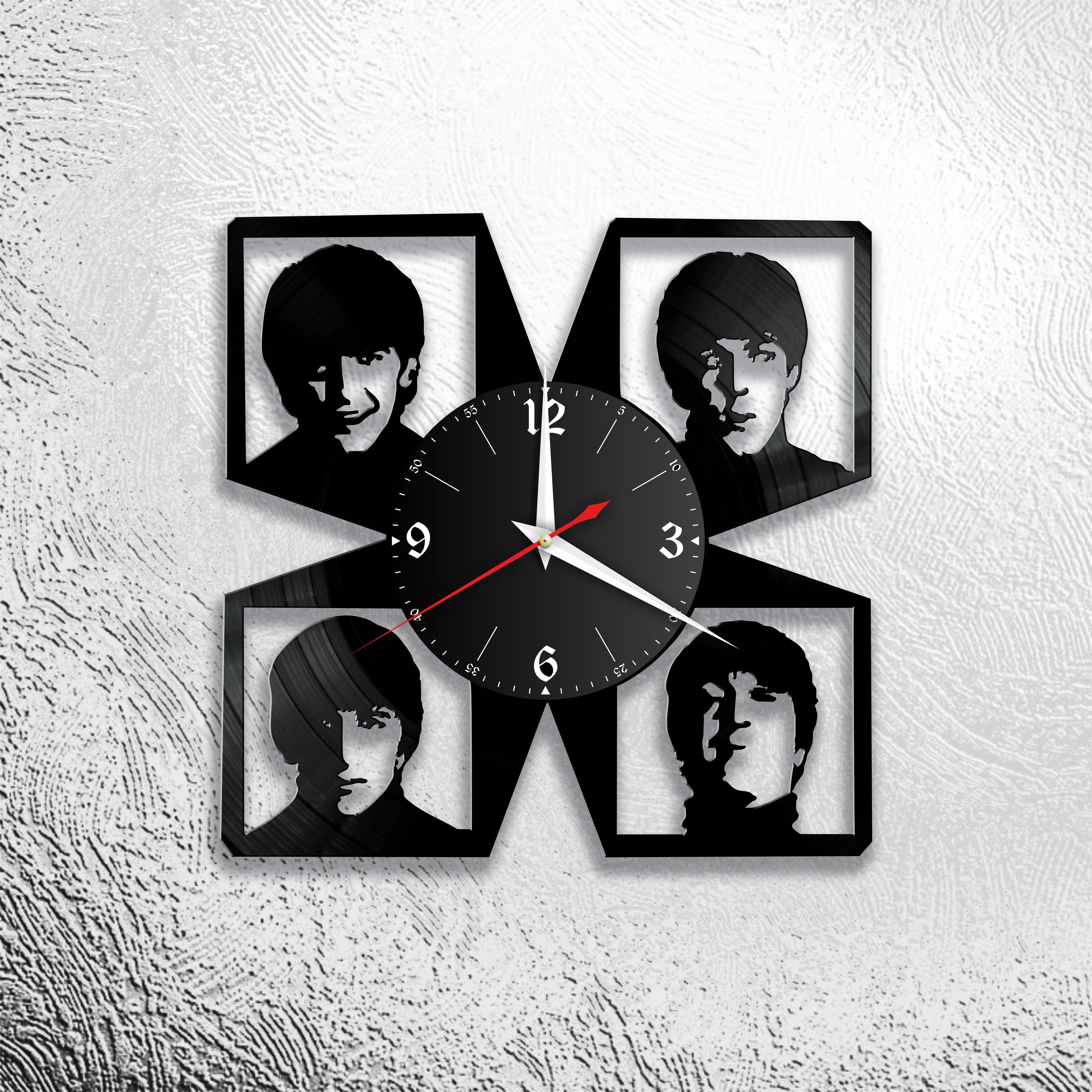 Часы настенные Битлз 0635 из виниловой пластинки