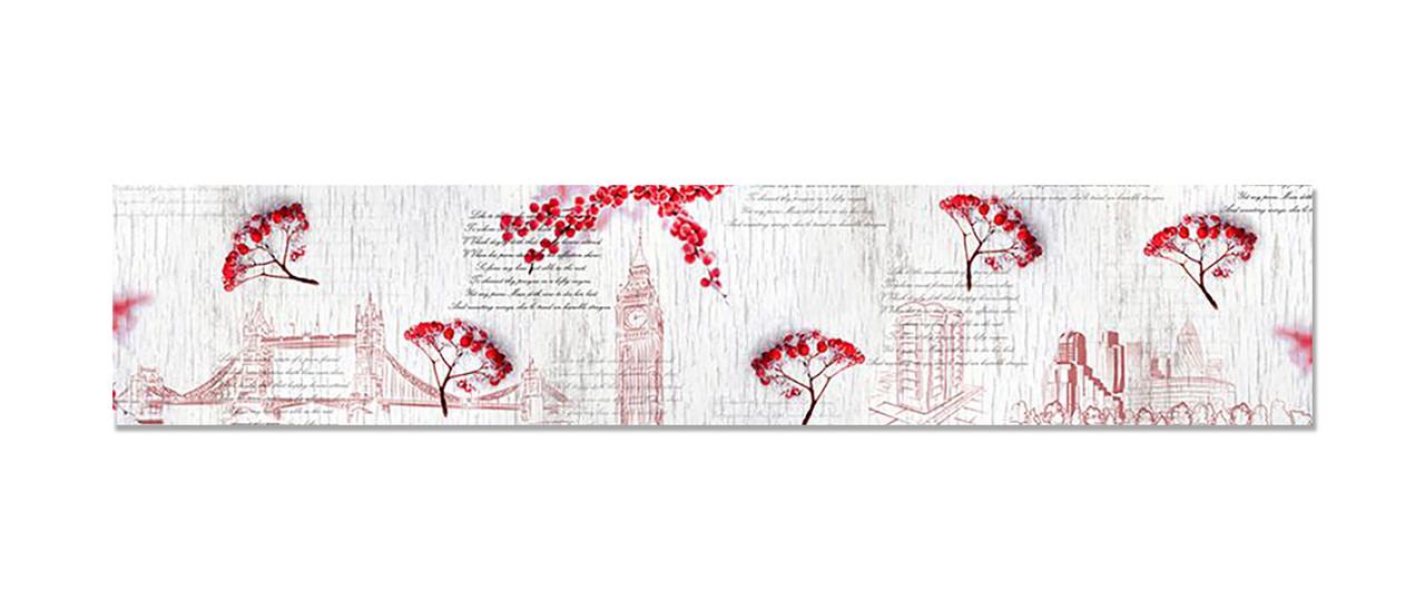 Наклейка виниловая на кухню Zatarga Калина/Лондон 600х3000 мм (1294193290)