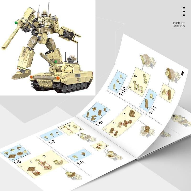 Конструктор Iblock Танк-трансформер 769 деталей (мс9900кон-4) - фото 5 Конструктор Iblock Танк-трансформер 769 деталей (мс9900кон-4) - фото 5