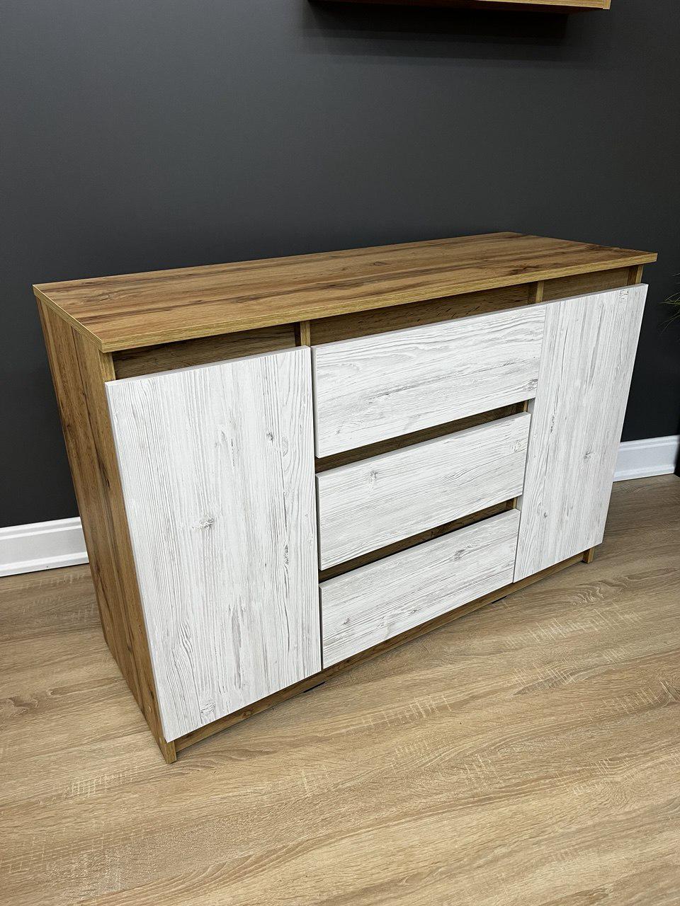 Комод Kvatro 3+2 1100х750х400 мм Дуб Аппалачі/Аляска - фото 1 Комод Kvatro 3+2 1100х750х400 мм Дуб Аппалачі/Аляска - фото 1