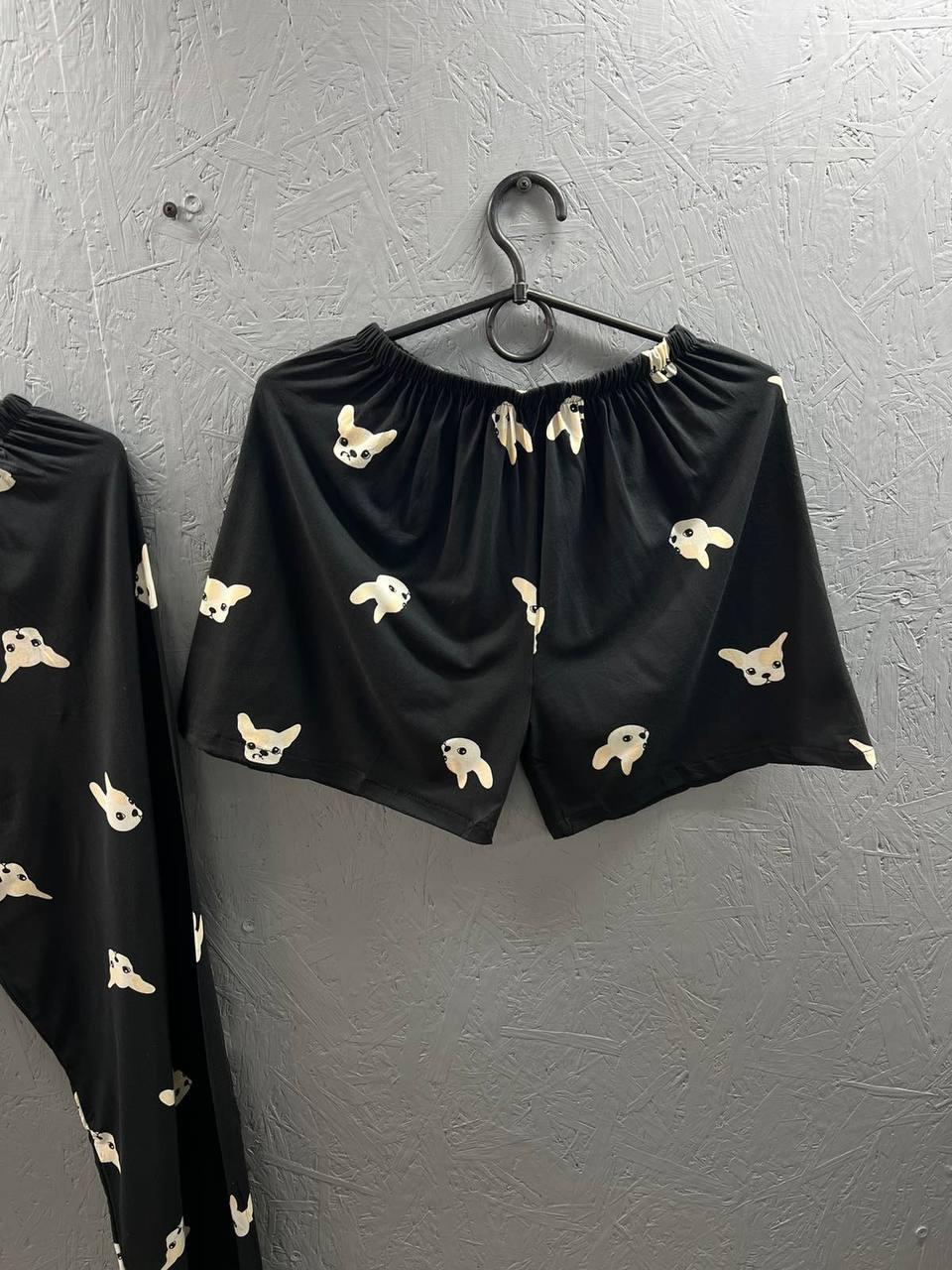 Пижама женский хлопок спандекс L Черный (Д-aur-pizham-004-03) - фото 3 Пижама женский хлопок спандекс L Черный (Д-aur-pizham-004-03) - фото 3