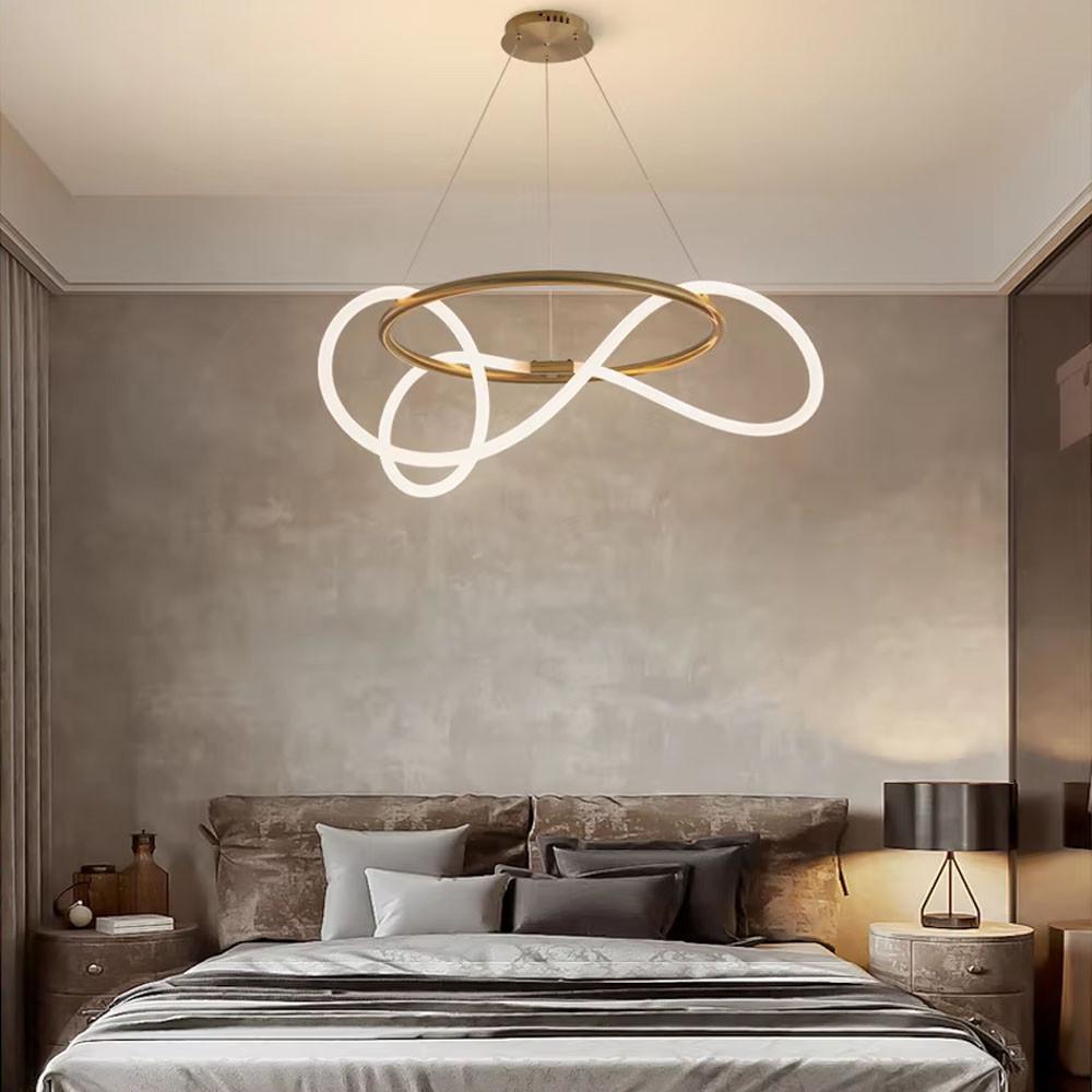 Люстра кільцева з гнучкою Led стрічкою d 85 см кільце 60 см Латунь (y 410-600 ab) - фото 7 Люстра кільцева з гнучкою Led стрічкою d 85 см кільце 60 см Латунь (y 410-600 ab) - фото 7