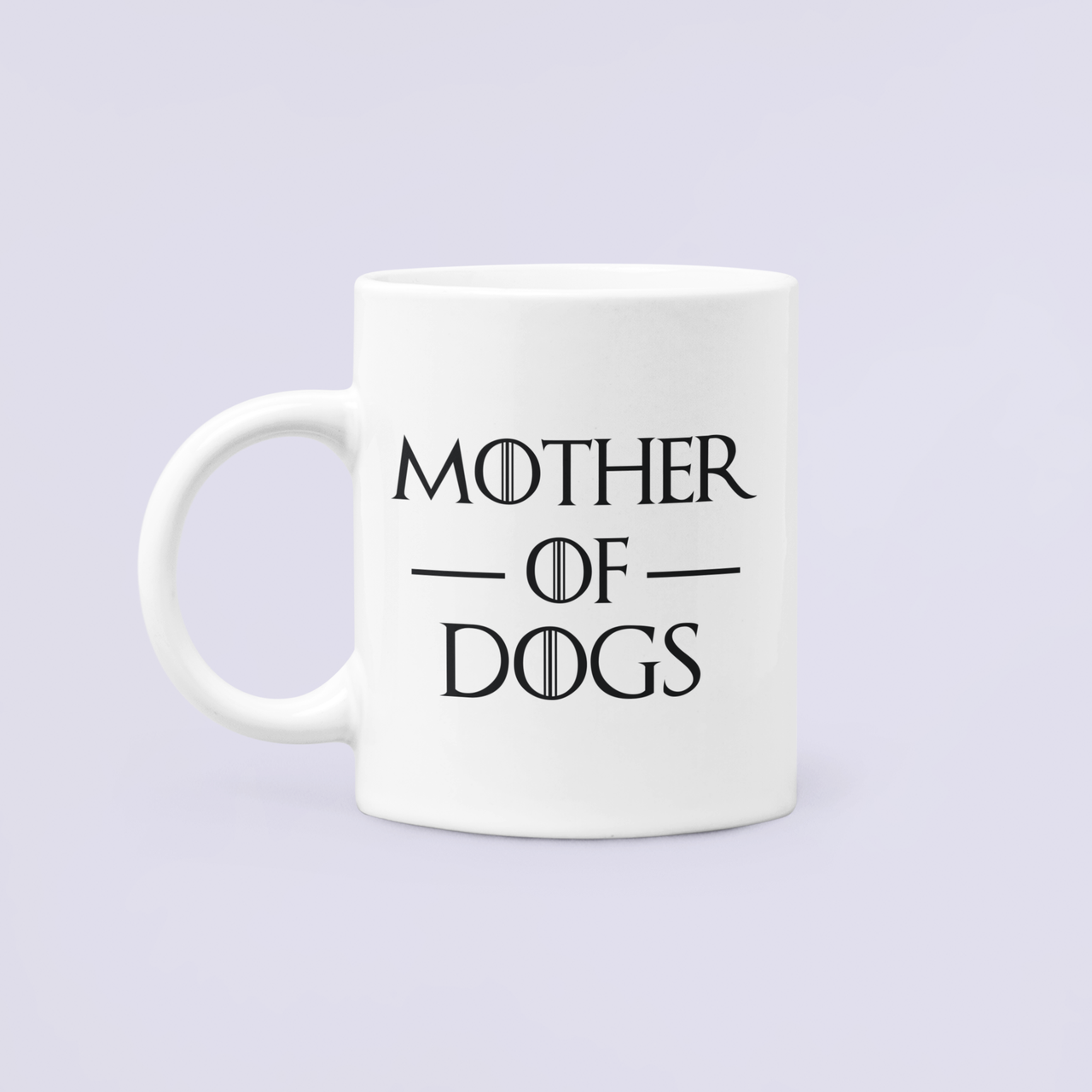 Чашка керамическая с принтом "Mother of dogs" 330 мл Белый