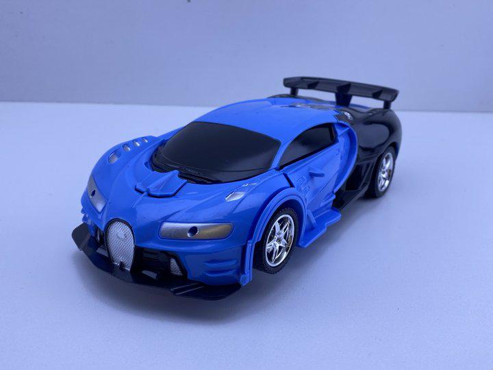 Машинка трансформер Bugatti 889 Робот на радиоуправлении Синий (889) - фото 6