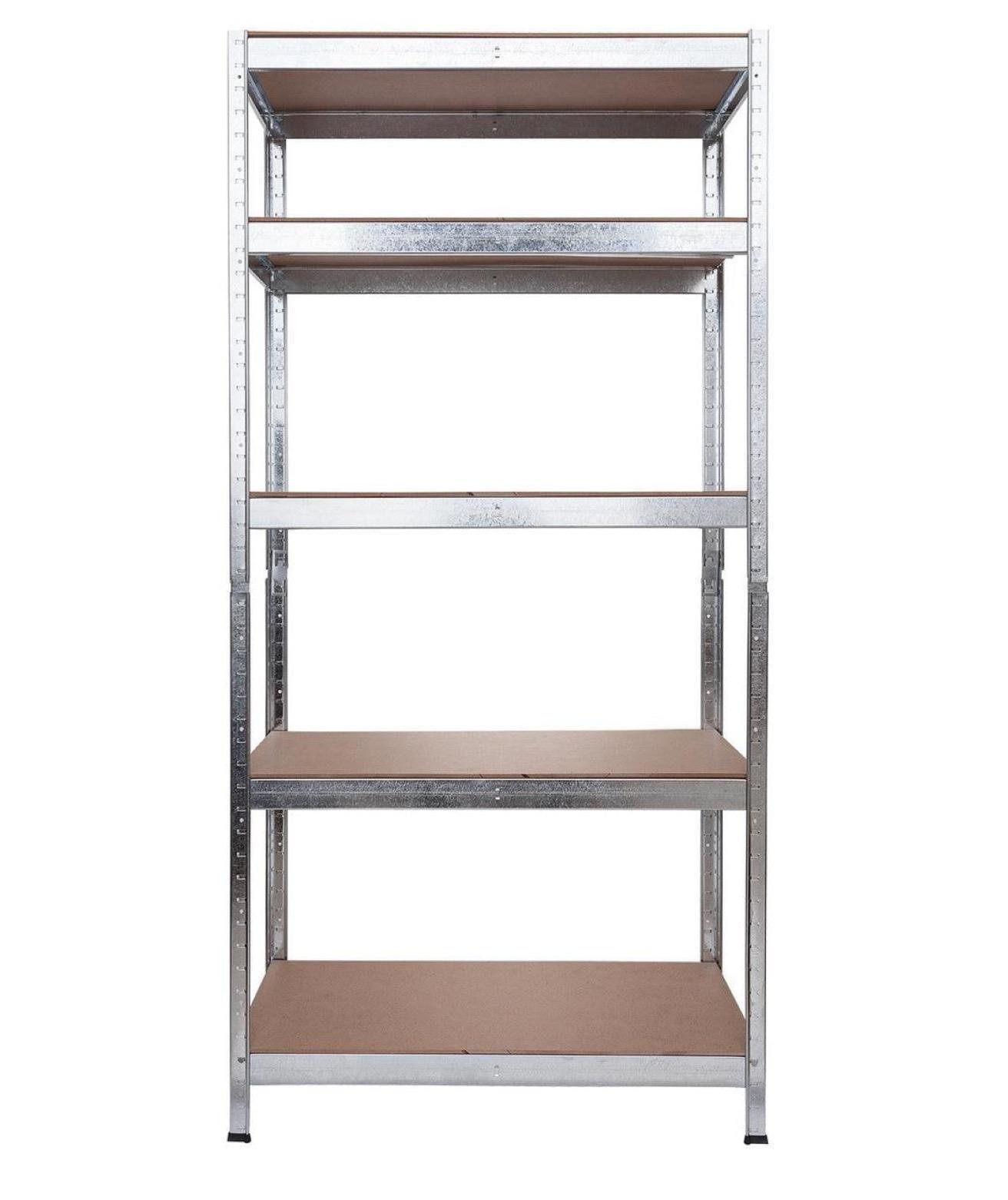 Стеллаж металлический Меткас 1800x900x300 мм 175 кг/полку МДФ Белый (БДК-6)