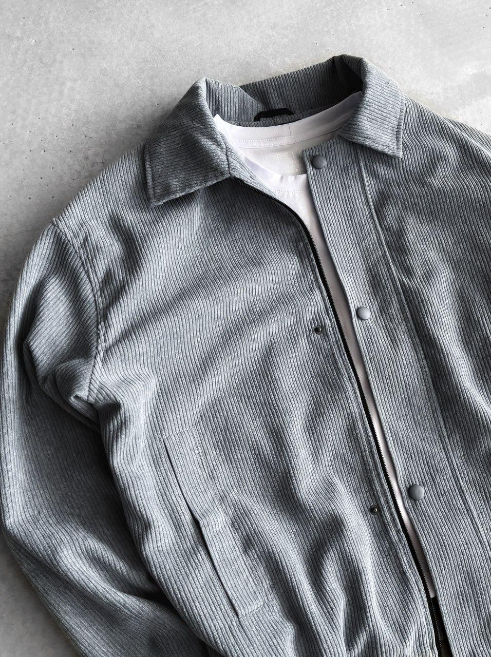 Куртка чоловіча демісезонна Snood вельветова L Сірий (26496/1/3) - фото 5 Куртка чоловіча демісезонна Snood вельветова L Сірий (26496/1/3) - фото 5