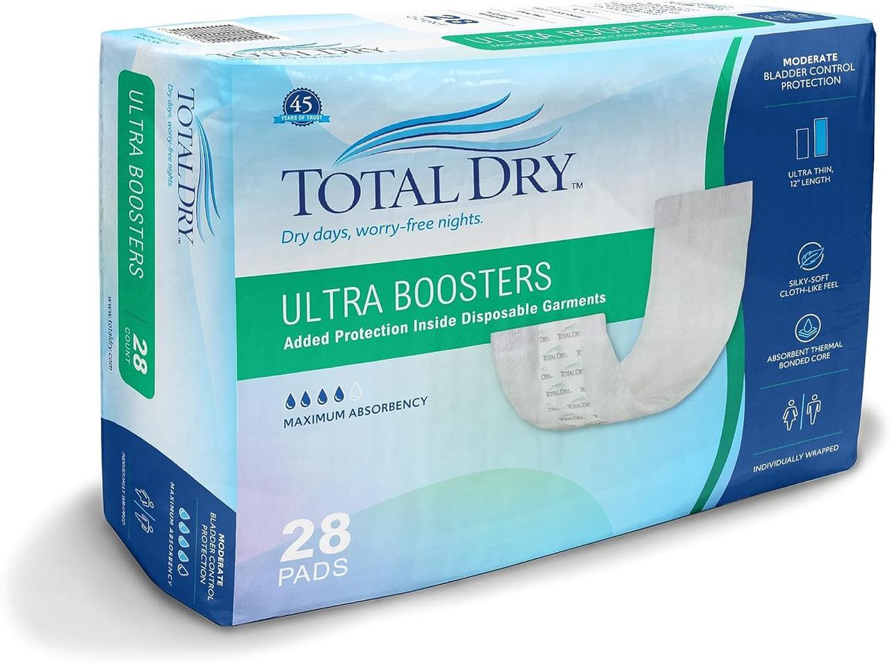 Прокладки для жінок при нетриманні TotalDry Overnight Duo Booster 28 шт. (2400163332)