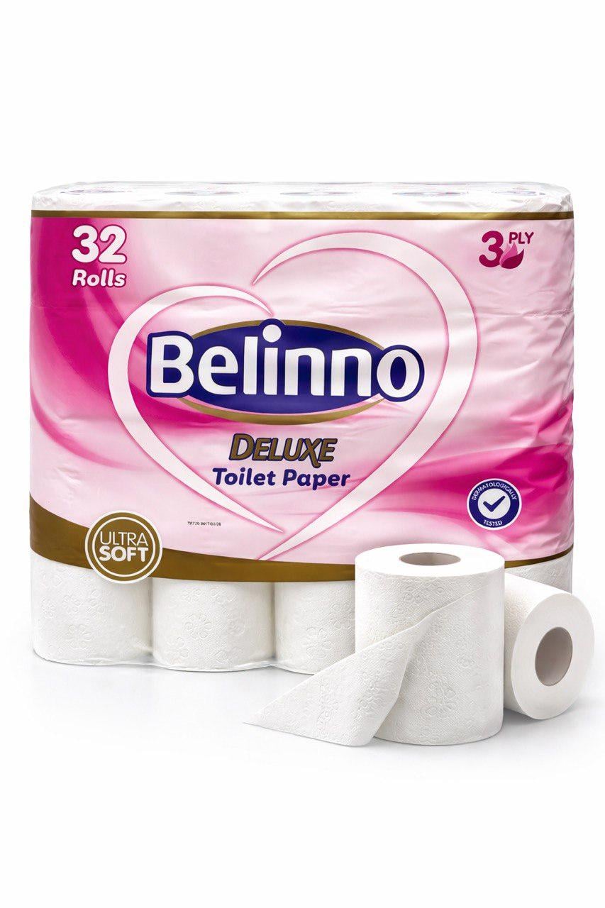 Туалетная бумага Belinno Deluxe трехслойная 32 шт. (33823697)