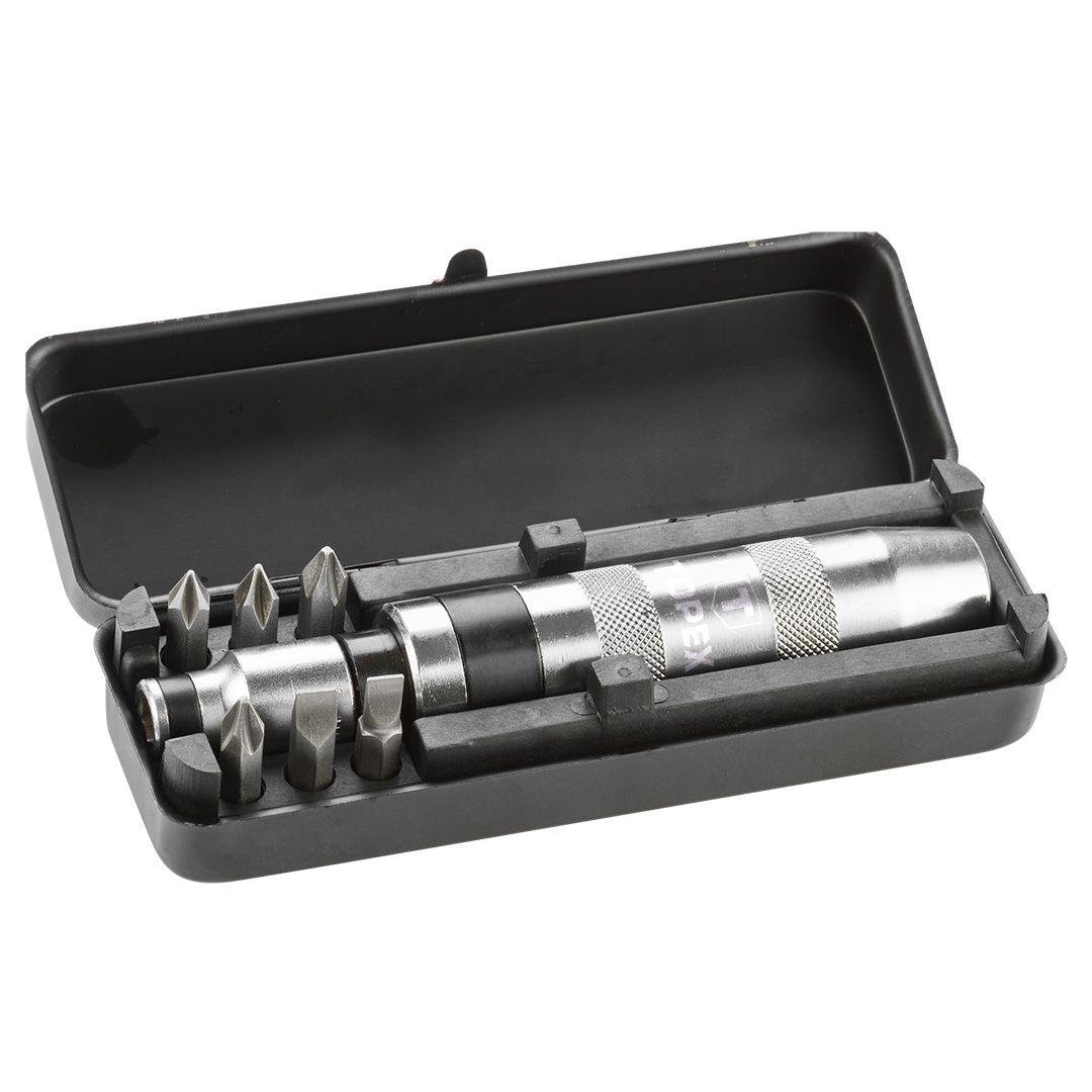 Ударная отвертка Topex 39D556 35-75 мм и 6 наконечников (21939)