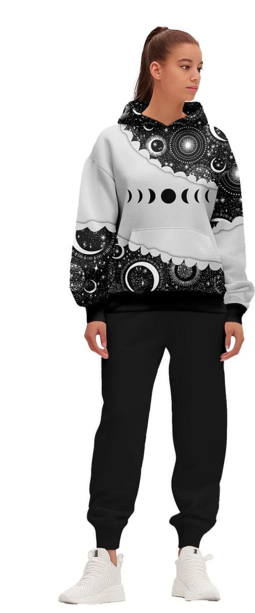 Спортивний костюм жіночий Інь-янь батал 4XL Білий (200128)