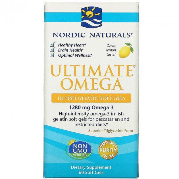 Жирные кислоты Nordic Naturals Ultimate Omega Лимон 1280 мг 60 капсул (NOR-01790)