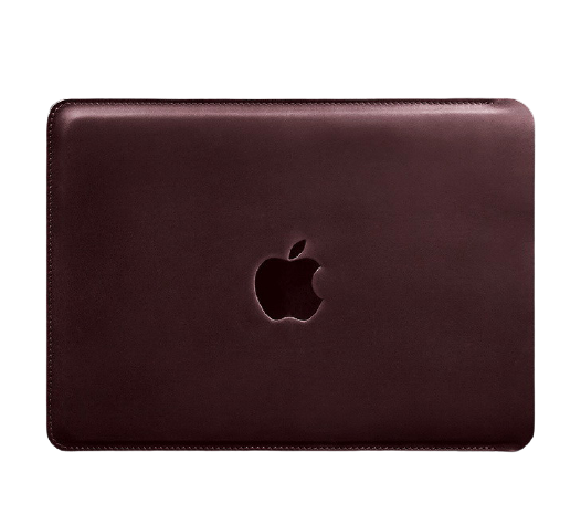 Шкіряний чохол для MacBook Pro 14" Бордовий - фото 1