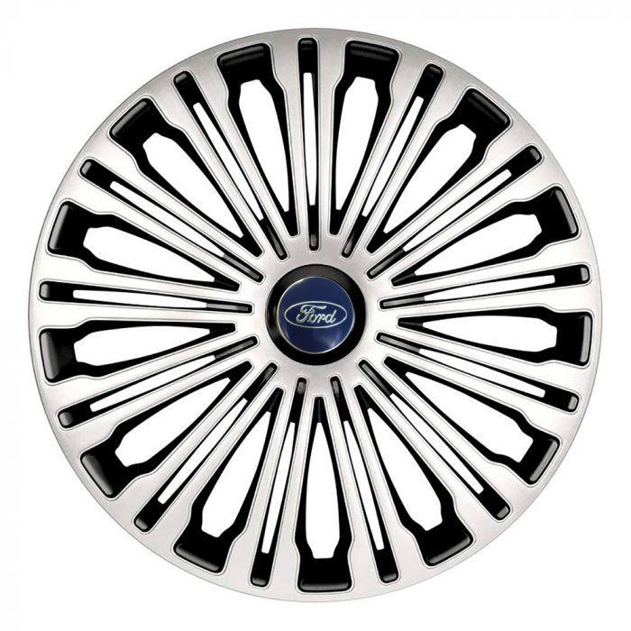 Ковпаки для коліс 4 Racing Volante Silver/Black R17 з логотипом Ford 4 шт.