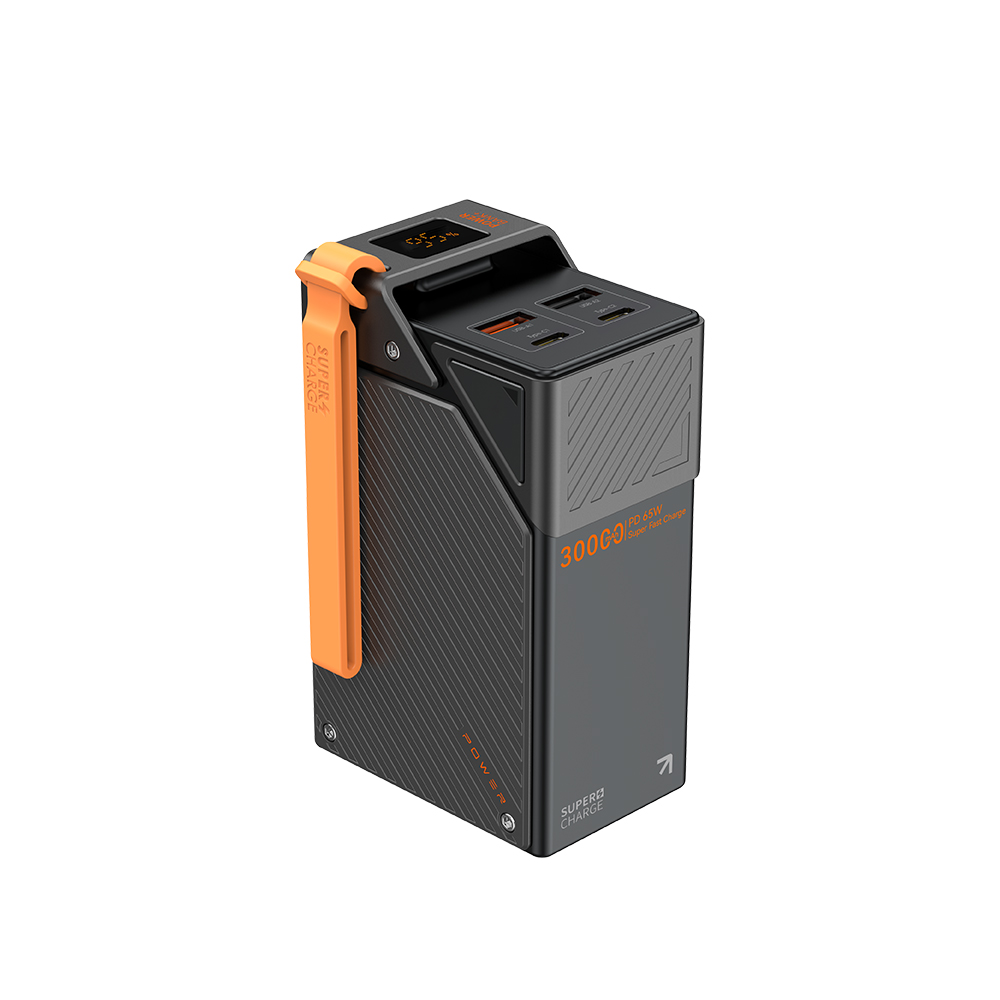 Повербанк WUW TUGII Y365 для ноутбука с быстрой зарядкой 30000 mAh 65W Черный (WTY36530)