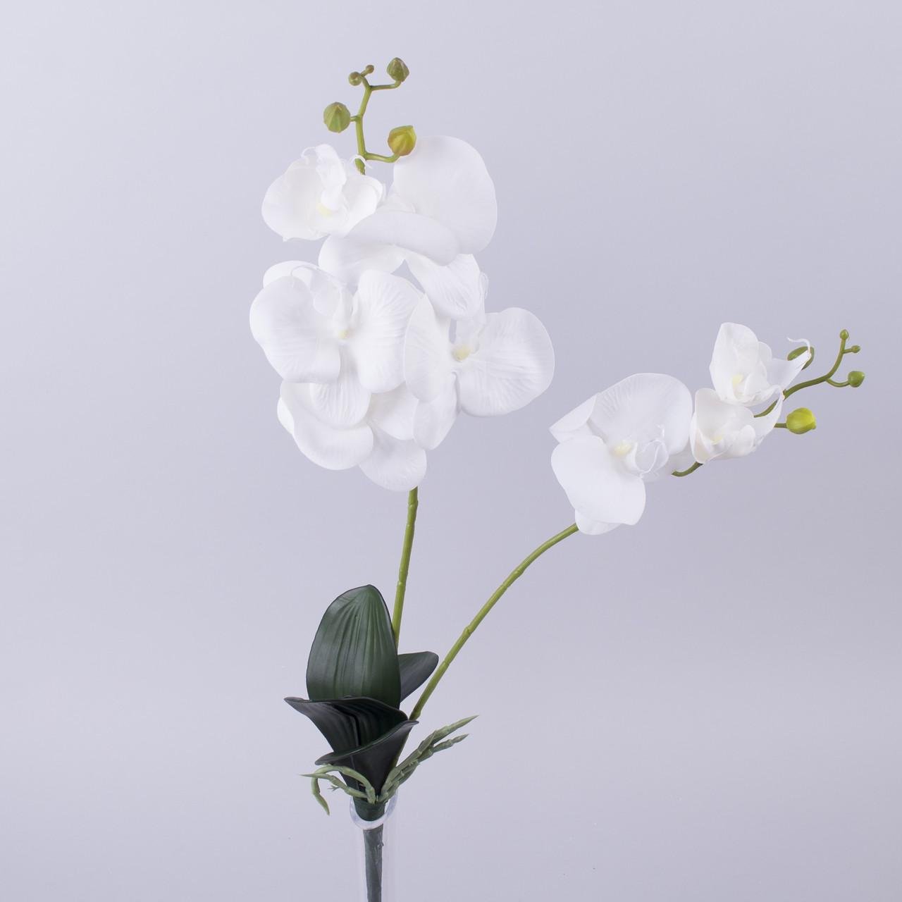 Искусственные цветы Орхидея двойная латексная Белый (2051)