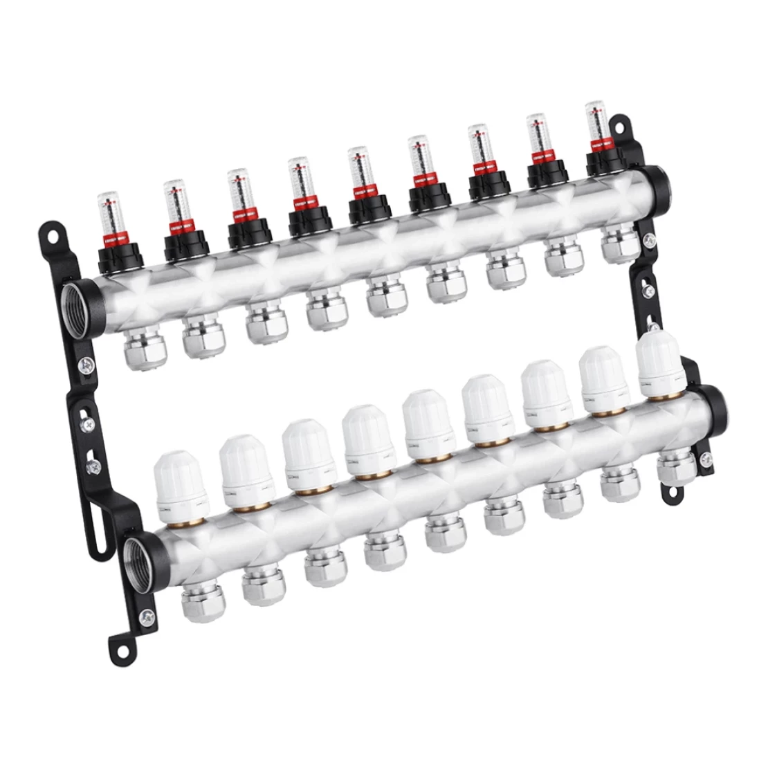 Колектор в зборі STA Classic на 9 виходів G1" з євроконусами нержавіюча сталь (TK-CV028319)