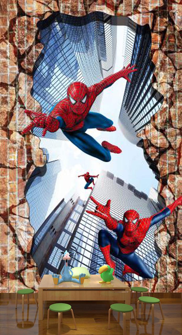 Фотообои 3D для детской комнаты Человек-паук