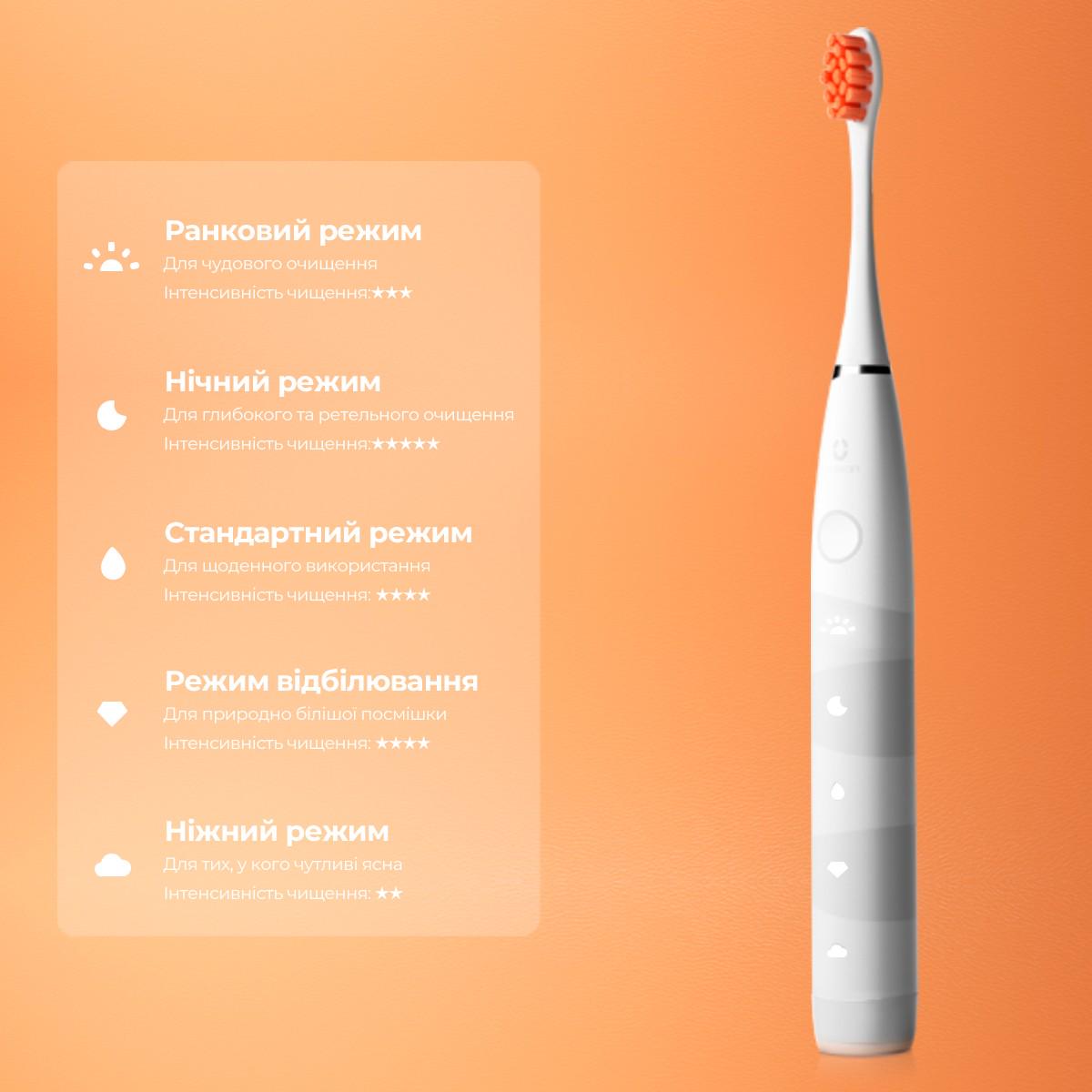 Електрична зубна щітка Oclean Flow S Sonic Electric Toothbrush White (00-00069532) - фото 5