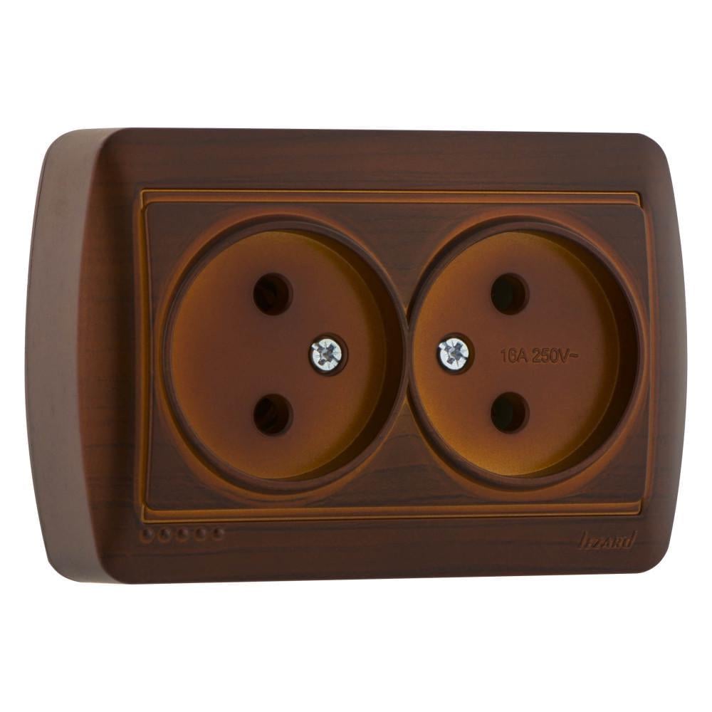 Розетка Lezard Demet 2-я Античный кедр (711-0400-128)