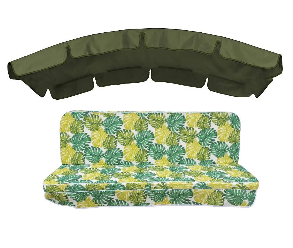 Комплект подушок для гойдалки eGarden Fauna 180x110x6 тент 120x210 Хакі