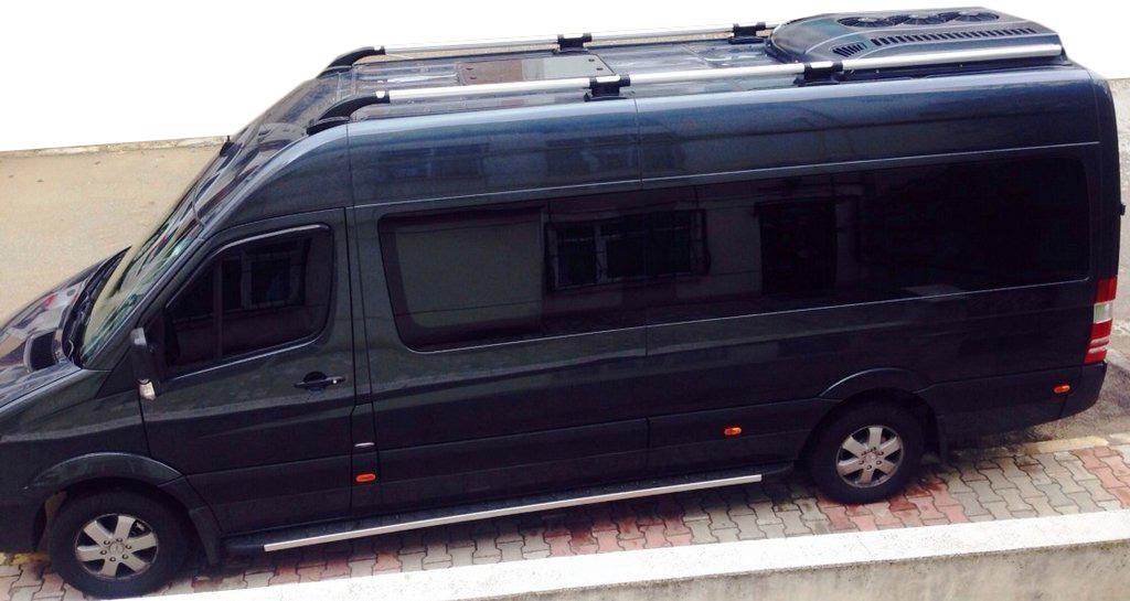 Рейлинги Shark Erkul для Volkswagen Crafter 2006-2016 гг. алюминий Серый