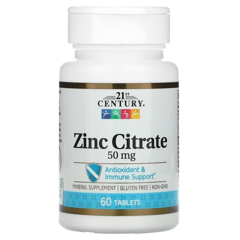 Витамины 21st Century Zinc Citrate 50 мг 60 таблеток